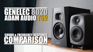 Genelec 8020D vs Adam Audo T5V  Sound amp Frequency Response Comparison [upl. by Brace]