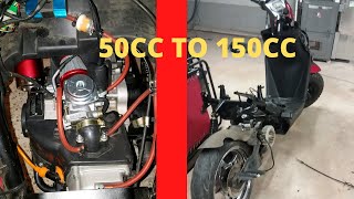 What to expect when swapping a 50cc scooter to a 150cc [upl. by Eiramasil]