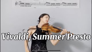 비발디 사계 여름 Storm악보포함 Vivaldi Four Seasons Summer Presto🎻 바이올린 커버 Violin Cover [upl. by Ahsirahc]