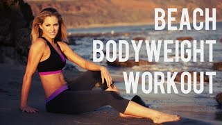 25 Minute Beach Bodyweight WorkoutNo Equipment needed [upl. by Luapleahcim]