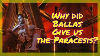 Why Did Ballas Give Us the Paracesis  Warframe Lore Explained [upl. by Nygem]