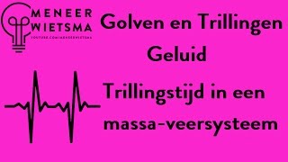 Natuurkunde uitleg Golven en Trillingen 6 Trillingstijd in massaveersysteem [upl. by Atilek815]