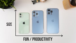 iPhone 13 Pro vs Max vs Mini  Which Size Should You Get [upl. by Dnomzed]