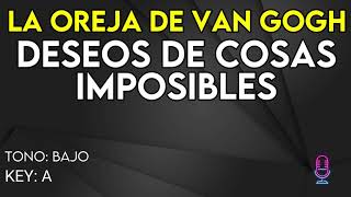 La Oreja De Van Gogh  Deseo De Cosas Imposibles  Karaoke Instrumental  Bajo [upl. by Siseneg]