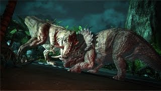 Jurassic Park The Game  T Rex vs Triceratops [upl. by Ettennal]