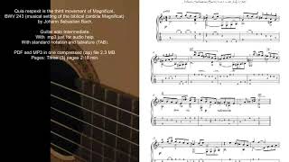 Quia Respexit Bach BWV 2433 guitar solo [upl. by Patsy]