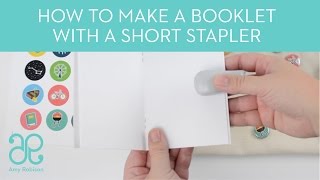 How to make a booklet with a short stapler [upl. by Enyawed]