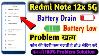 Redmi note 12x 5G battery drain problem solutions  Redmi note 12x 5G charging issue [upl. by Gracie]