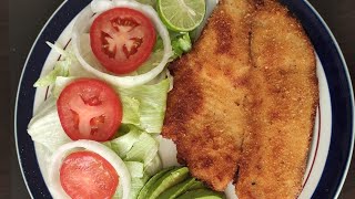 Filete de tilapia empanizado  Receta fácil  Cocina práctica y deliciosa [upl. by Arrej]