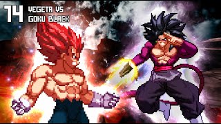 WhatIf 14 Goku Black Super Saiyan 4 VS Vegeta Super Saiyan God Evolution [upl. by Lajib]