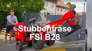 Wurzelstockfräsen mit FSI Stubbenfräse B28 [upl. by Collette]