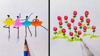 Easy Drawing Tricks That Might Be Useful Simple Drawing Hacks [upl. by Fonseca]