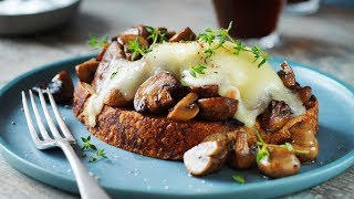 Sautéed Mushrooms Recipe topped with Taleggio cheese and served on sourdough [upl. by Sehguh531]