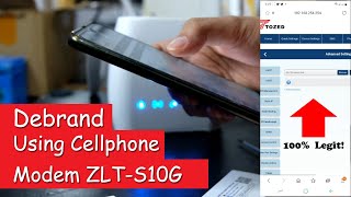 Part 2   Debranding ZLT S10G Using Cellphone  Firmware Version 200 2036 2037 [upl. by Enelaehs34]