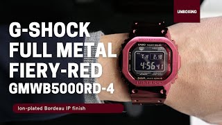 UNBOXING 2021 GSHOCK FULL METAL FIERYRED GMWB5000RD4 [upl. by Iaj]