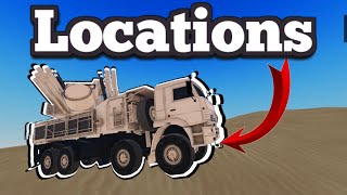 War Tycoon All Anti Air Truck Piece Locations New map in description [upl. by Akcirret]