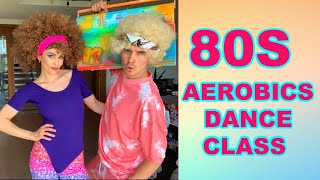 80s aerobics dance class with Dianne and Joe [upl. by Sirret666]