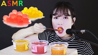 ASMR BURSTING POPPING BOBA 팝핑보바 리얼사운드 먹방 [upl. by Eedia]