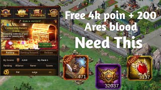 Trick event Trials of Knight free 4k poin  200 blood ares  Evony King Return [upl. by Ainoyek]