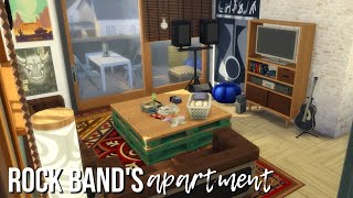 🎸 ROCK BANDS APARTMENT 🎸  The Sims 4 Speedbuild  No CC [upl. by Nemracledairam]