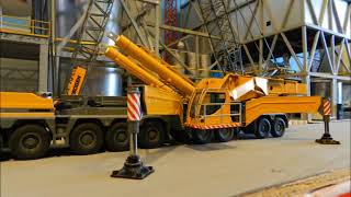 Liebherr LTM 11200 with full luffing jib assembly [upl. by Mallin]