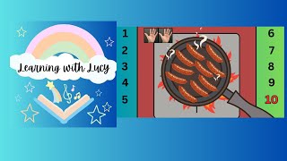 Ten Fat Sausages Sizzling in the Pan Nursery rhyme time Learning with Lucy [upl. by Julianna]