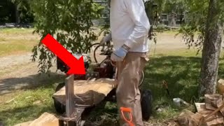 How to use a hydraulic wood splitter7 wood splitting tips [upl. by Vey]