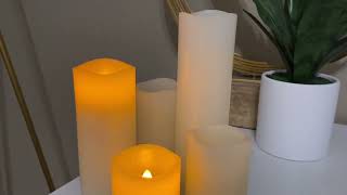 Metaku Flameless Flickering Candles Battery Operated LED Candles Set of 12 Ivory Candles with Remote [upl. by Yate167]