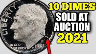 15 RARE DIMES WORTH MONEY RECENTLY SOLD IN 2021 [upl. by Bina704]