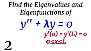 Finding the Eigenvalues and Eigenfunctions of yquot  KY  0 [upl. by Akram460]