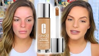 Clinique Beyond Perfecting Foundation amp Concealer  First Impression  Casey Holmes [upl. by Pentheam991]