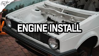 The Engine Install  Golf MK1 Build [upl. by Reinal]