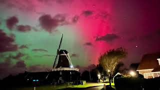 Noorderlicht boven Hollum  Lichtgordijnen aan de hemel van Ameland [upl. by Piscatelli]