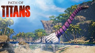 Path of Titans  Argentinosaurus amp Gigantosaurus growth and color change [upl. by Chiou437]