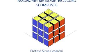 Assonometria isometrica di un cubo scomposto [upl. by Ping]