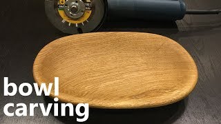 Power Carving a Oak Bowl [upl. by Adnwahs227]