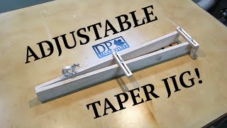 Adjustable Taper Jig for Table Saw  Cheap and Easy [upl. by Hsepid598]