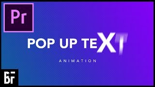 Pop Up Text Animation  Premiere Pro [upl. by Elvia]