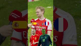 SPAIN v FRANCE 🔥 EUROS LEGENDS FOOTBALL FAN CHALLENGE shorts [upl. by Larual]