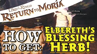 Return to Moria Where to Find Elbereths Blessing Herb to Make Lembas [upl. by Linzy]