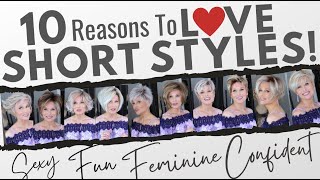 10 reasons to LOVE SHORT HAIR amp WIG STYLES  WHY I FEEL MY BEST in SHORT WIGS MEGA WIG TRY ON [upl. by Cohleen511]