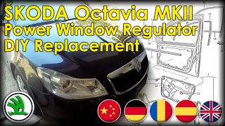 DIY Skoda Octavia MK2 Power Window Regulator Replacement [upl. by Aynekat]