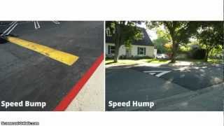 Difference Between a Speed Bump and Speed Hump [upl. by Eidoj]