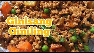 GINISANG GINILING RECIPE  HOW TO COOK SAUTÉED MINCED PORK  Pepperhona’s Kitchen [upl. by Nnylkcaj]