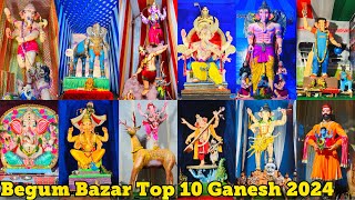 Begum Bazar Top 10 Ganesh 2024  Begum Bazar Special Ganpati  Begum Bazar Famous Ganesh trending [upl. by Direj]