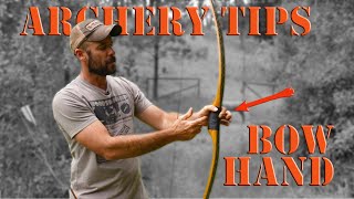 Traditional Archery Tips  Bow Hand Position [upl. by Ponce]