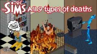 The Sims 1 All 9 Types of Deaths Base Game  Expansion Packs [upl. by Eugenius]