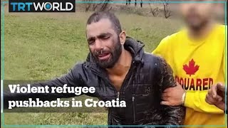 Violent refugee pushbacks in Croatia [upl. by Lateh]