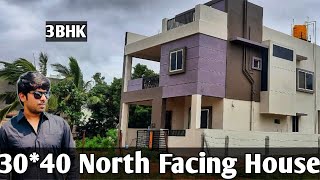 3040 North facing Duplex House Home Tour  G1 Building  3BHK [upl. by Jarrett]