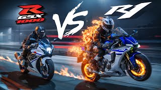 Yamaha R1 2016 VS Suzuki GSXR 1000 L7 [upl. by Bobbye657]